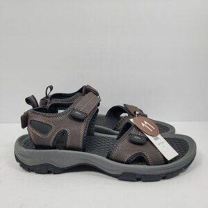 Khombu Barracuda River Comfort Men's Dark Brown Sandals US Size 11M NWT